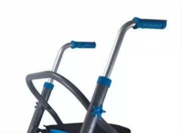 ANDADOR PARA ANCIANOS DE 2 RUEDAS- PLEGABLE Y AJUSTABLE CON ASIENTO - ALUMINIO