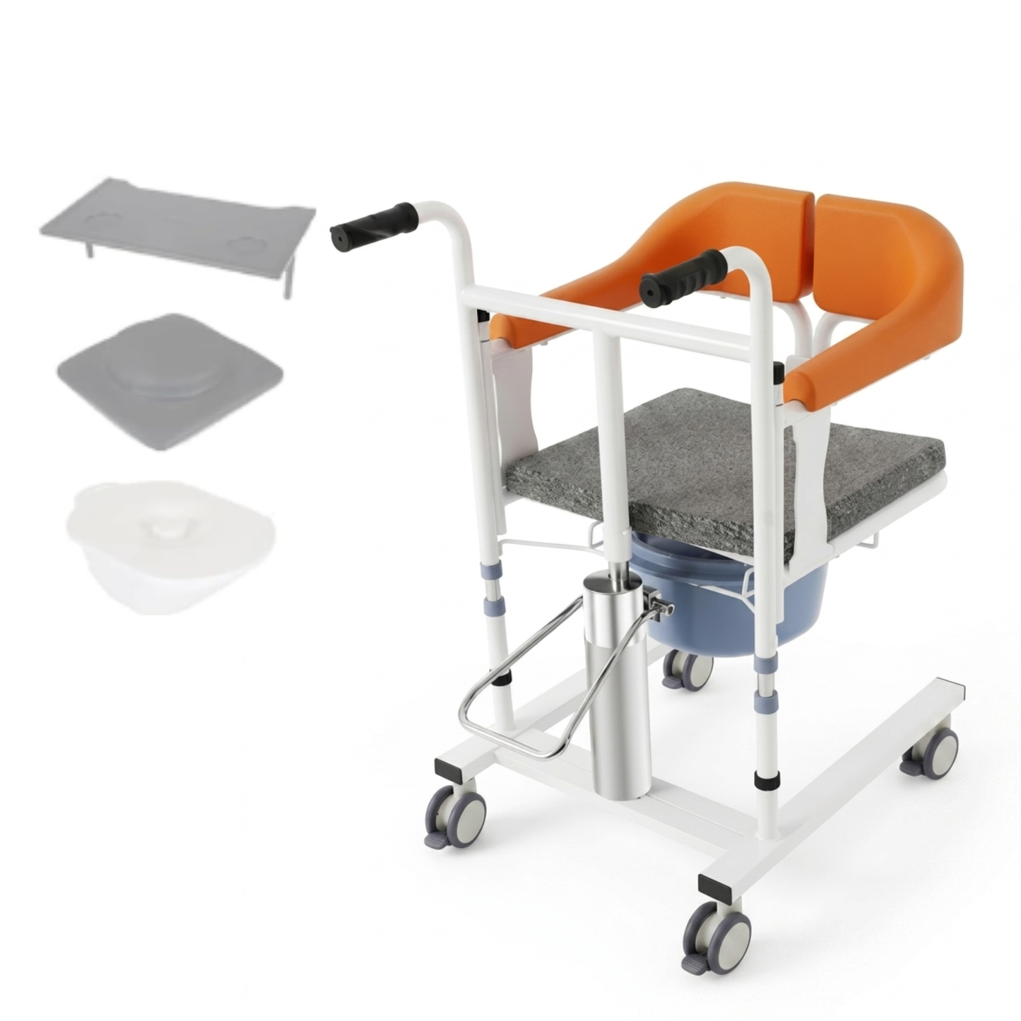 Silla de Transferencia SDT-1 Ajustable con Ruedas y Apertura 180°