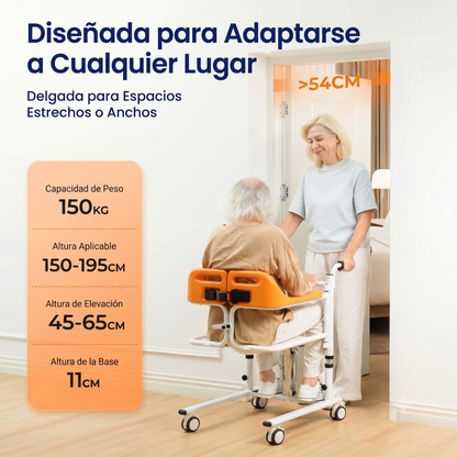 Silla de Transferencia SDT-1 Ajustable con Ruedas y Apertura 180°