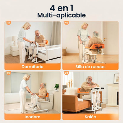 Silla de Transferencia SDT-1 Ajustable con Ruedas y Apertura 180°