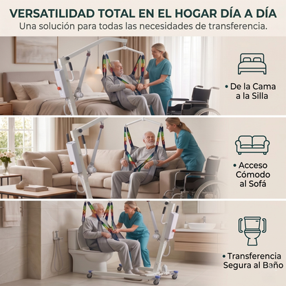 Grúa Eléctrica para Pacientes con Arnés Incluido – Elevador Ortopédico de Alta Resistencia