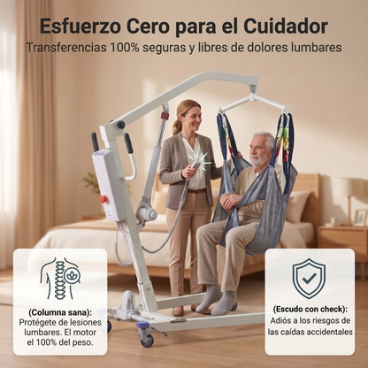 Grúa Eléctrica para Pacientes con Arnés Incluido – Elevador Ortopédico de Alta Resistencia
