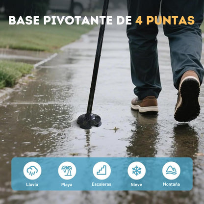 Bastón Plegable con Luz LED y Base Antideslizante