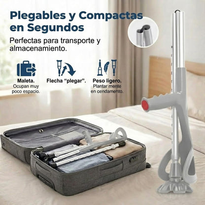 Muletas de Antebrazo Base Cuatro Puntas (x2 uds)