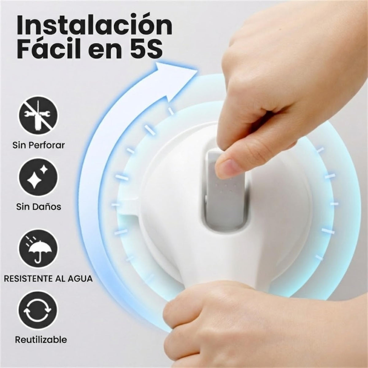Agarraderas Baño con Ventosa Fuerte Antideslizante