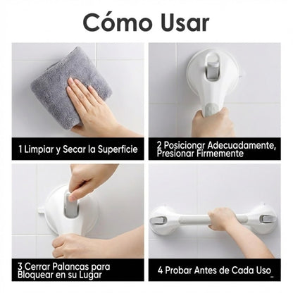 Agarraderas Baño con Ventosa Fuerte Antideslizante