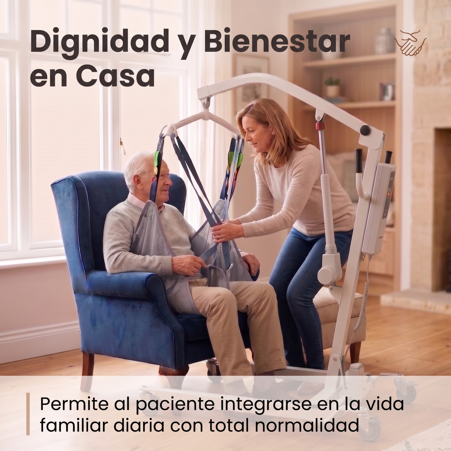 Grúa Eléctrica para Pacientes con Arnés Incluido – Elevador Ortopédico de Alta Resistencia