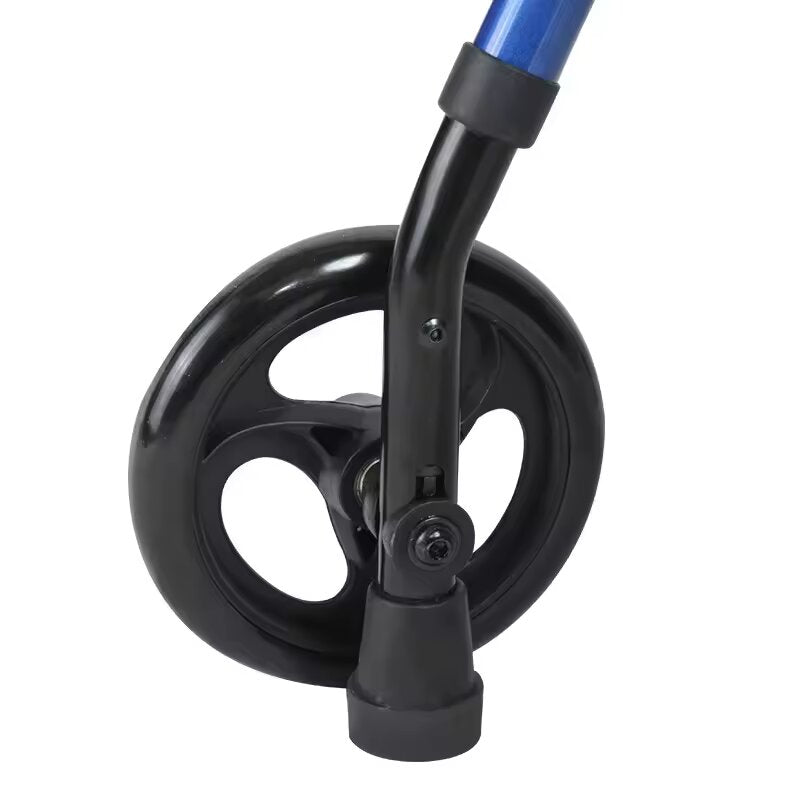 ANDADOR 4 RUEDAS PLEGABLE - ASIENTO Y RESPALDO - ALUMINIO - CESTA